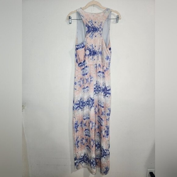 W118 By Walter Baker Dress Women 6 Water Color Tie Dye Sleeveless Slit Maxi - Picture 9 of 10
